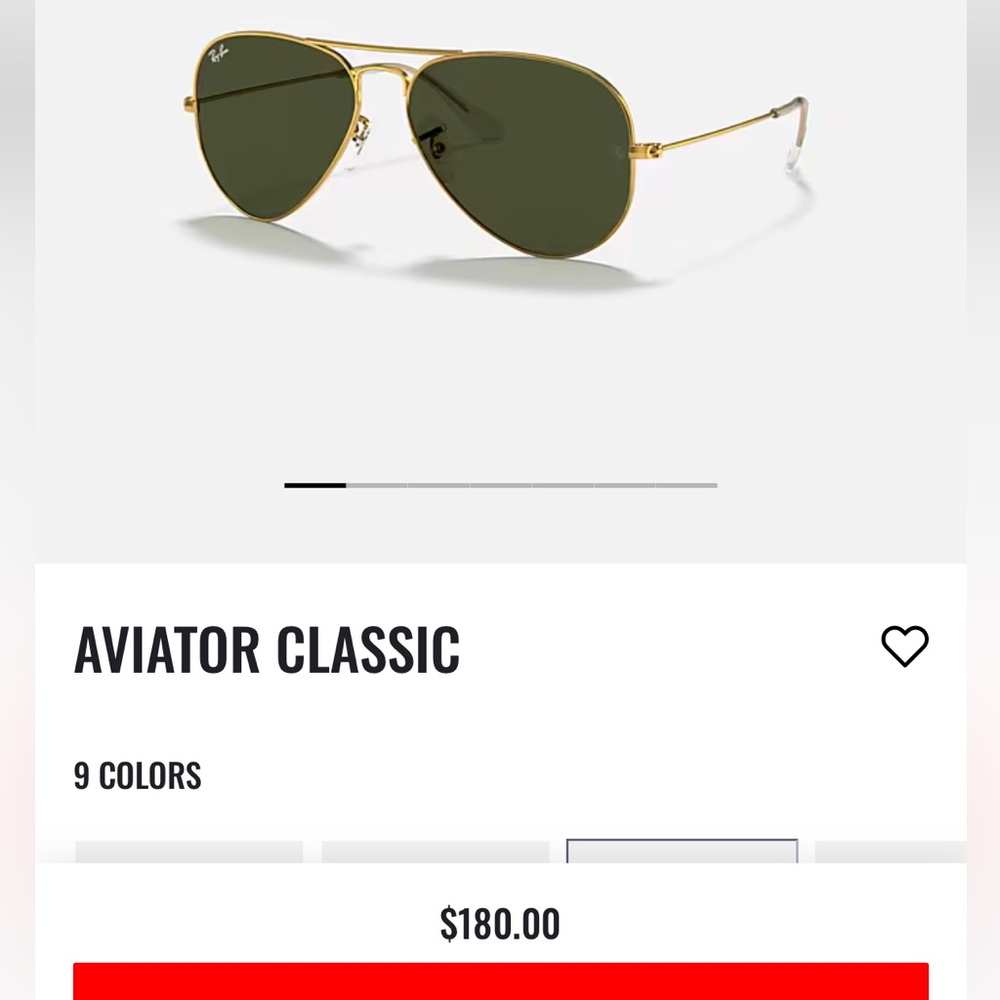 Aviator classic ray bans polished arista gold